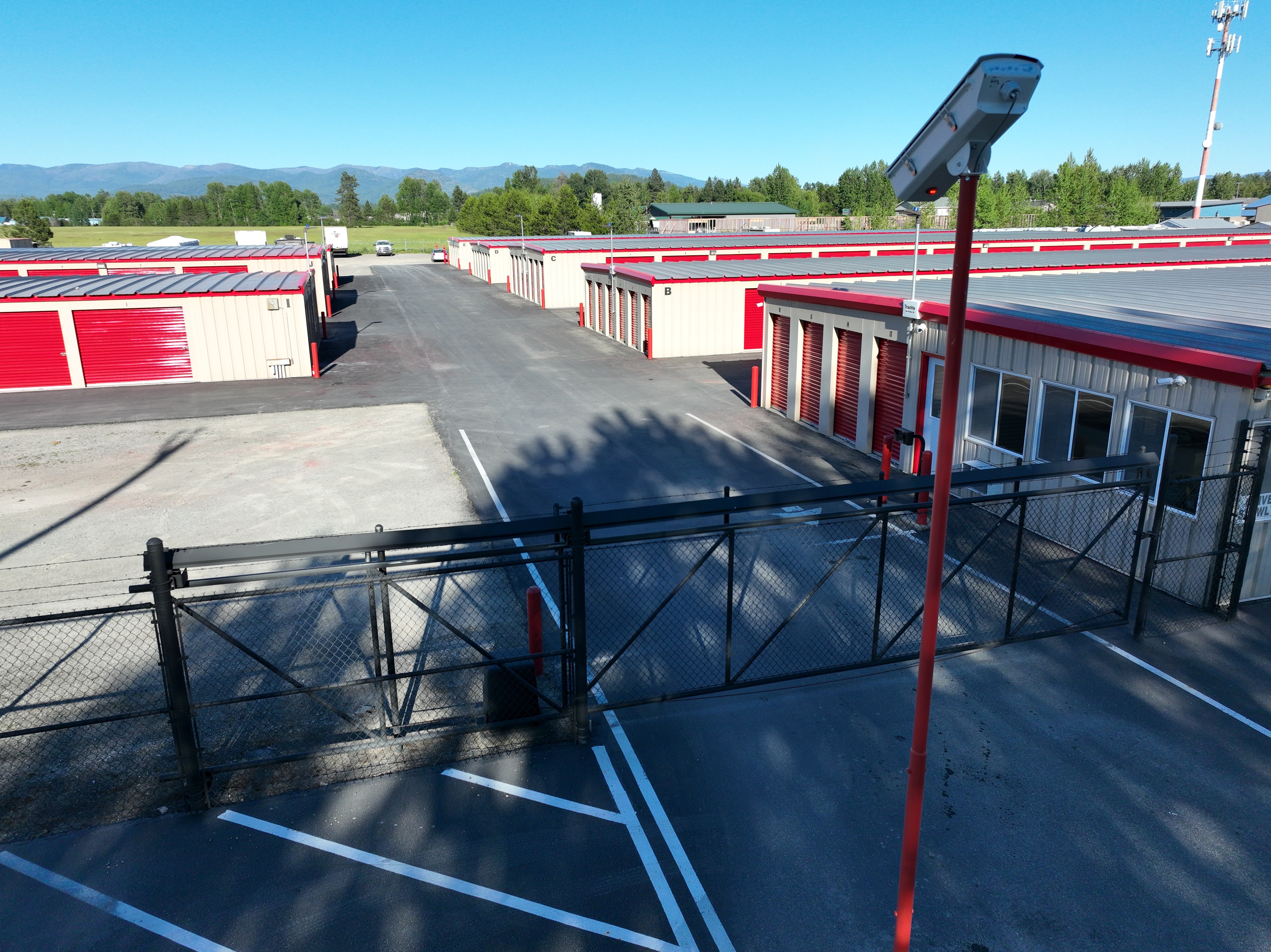 Security fence at storage facility in Ponderay, ID