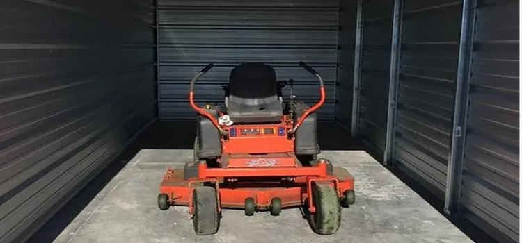 Storing lawn equipment