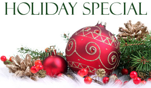 Holiday special with large red ornament at Devonshire Storage in Montesano, WA