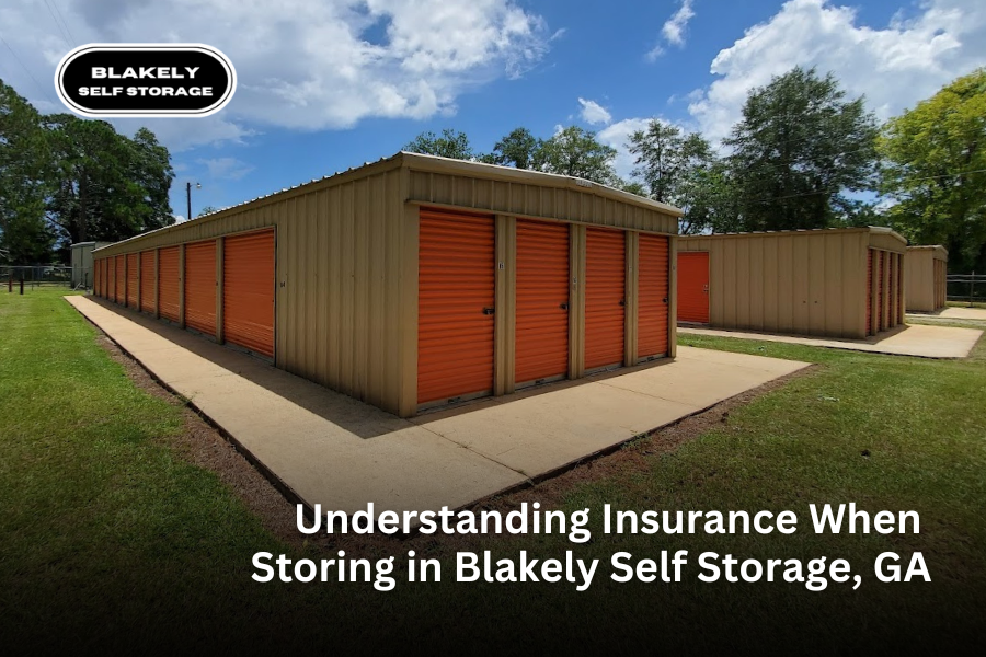 Blakely Self Storage, GA Facility with Orange Roll Up Doors