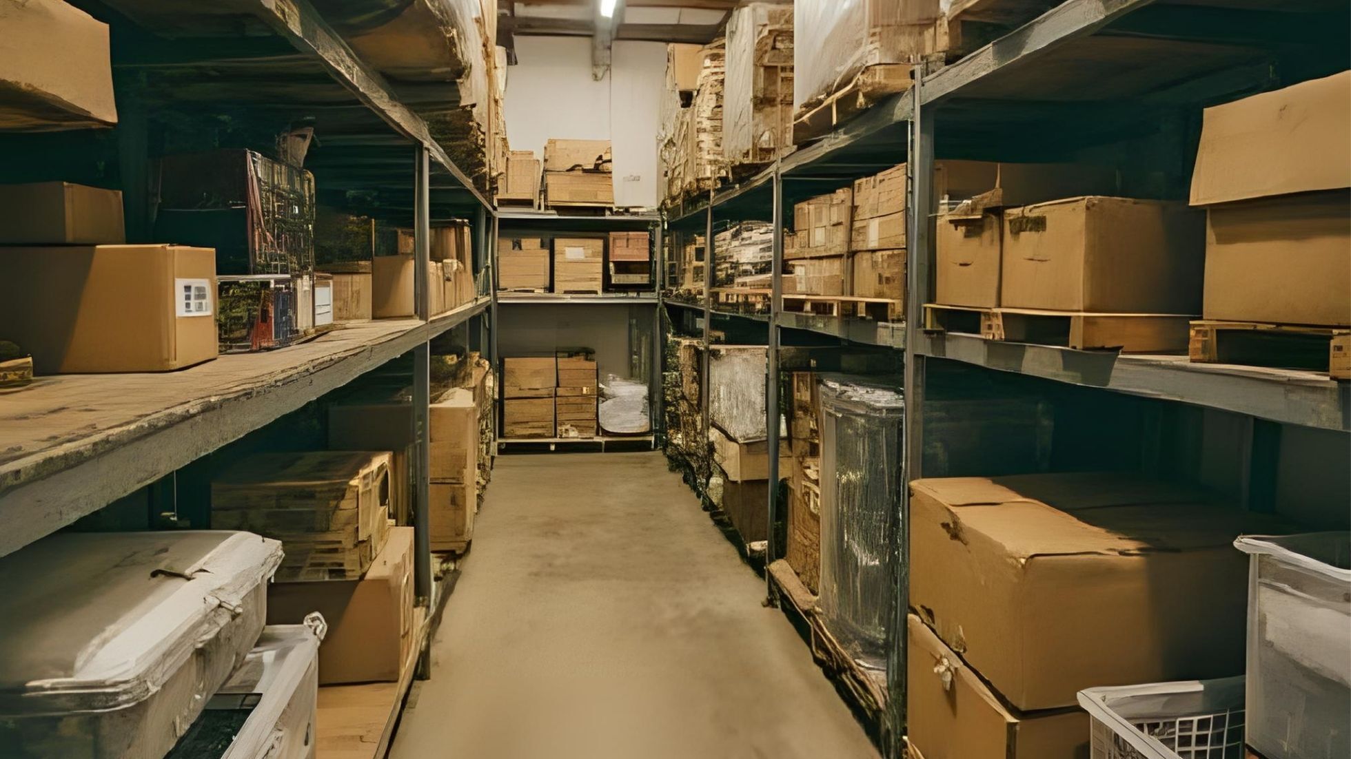 warehouse items in storage