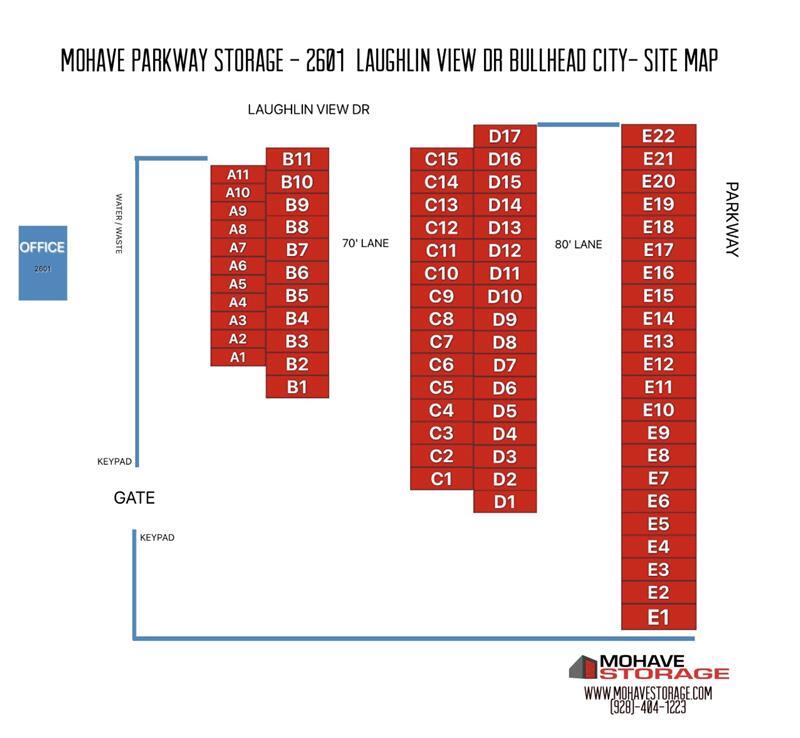 2061 Laughlin View - Bullhead Site Map- Mohave Parkway Storage