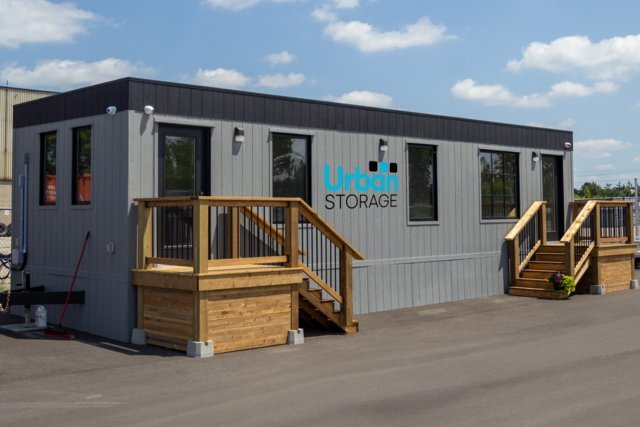 Front view of Urban Storage's Kitchener office