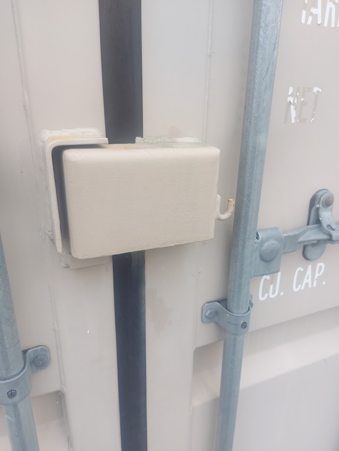 Steel lock box for storage unit