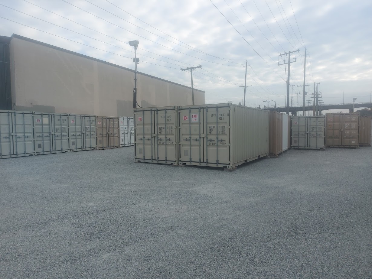 Container row and facility driveway