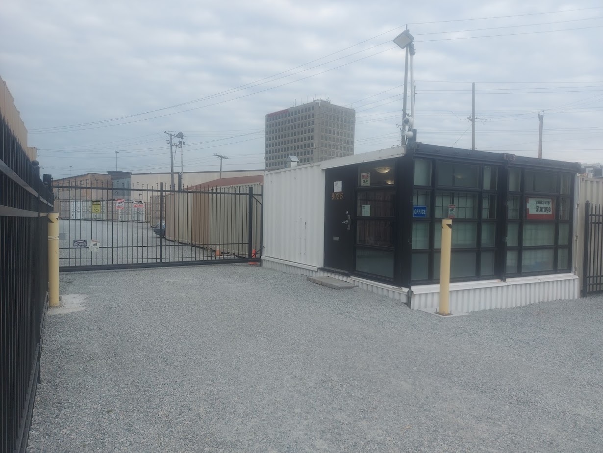 Storage units and yard view