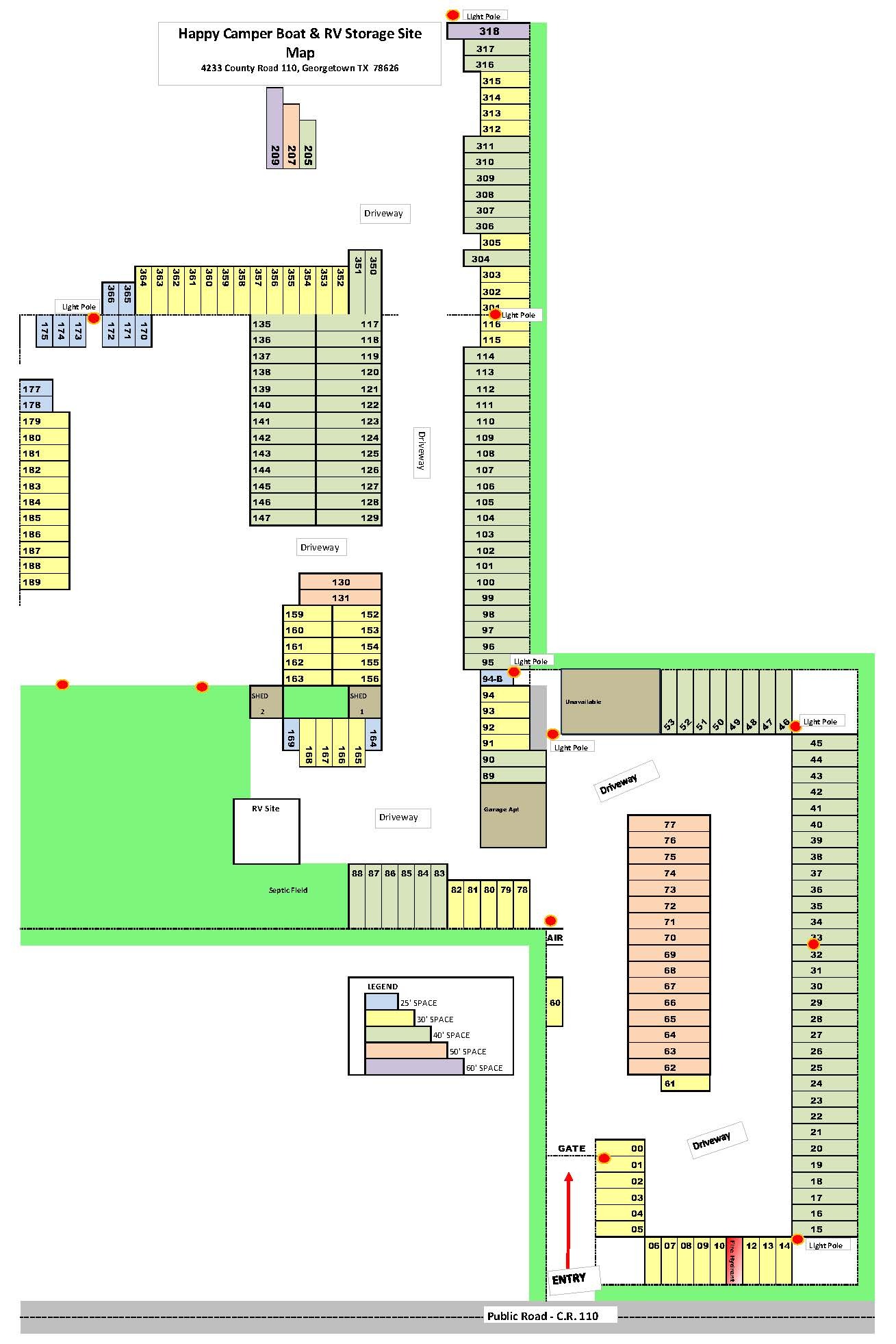 Happy Camper Parking Layout