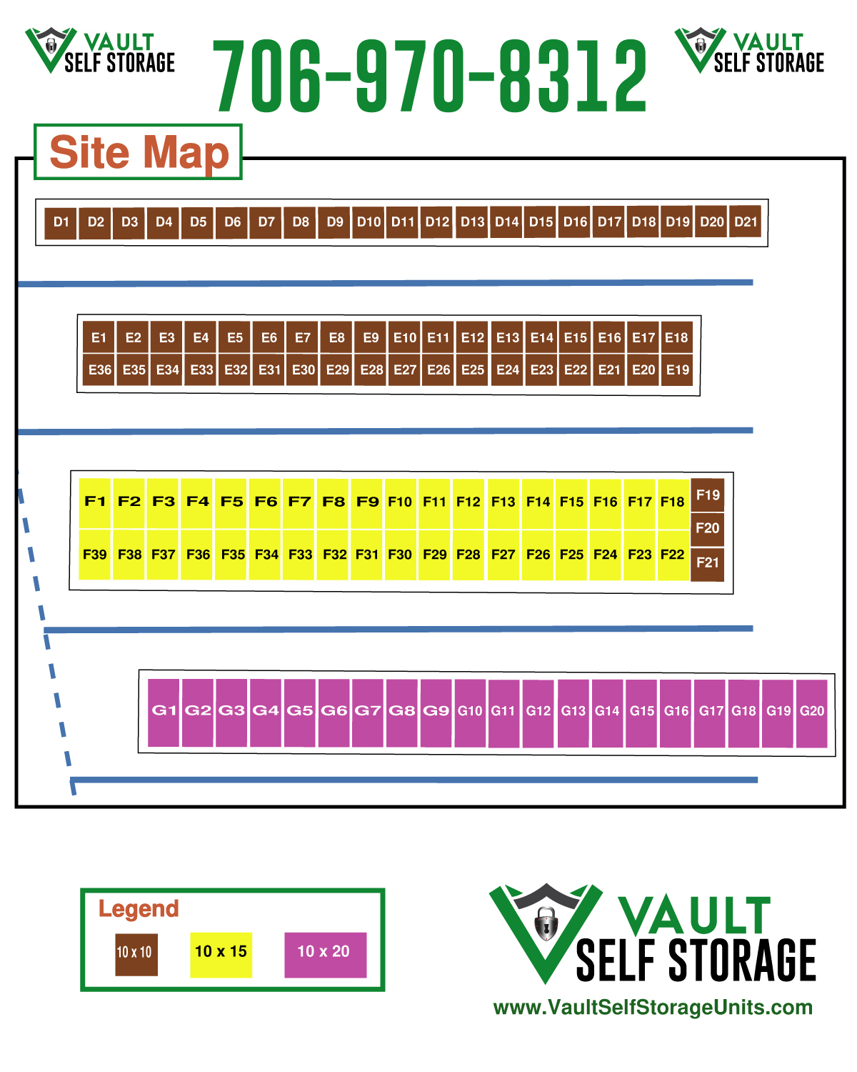 New large and affordable self storage buildings with drive up units in Rabun county GA