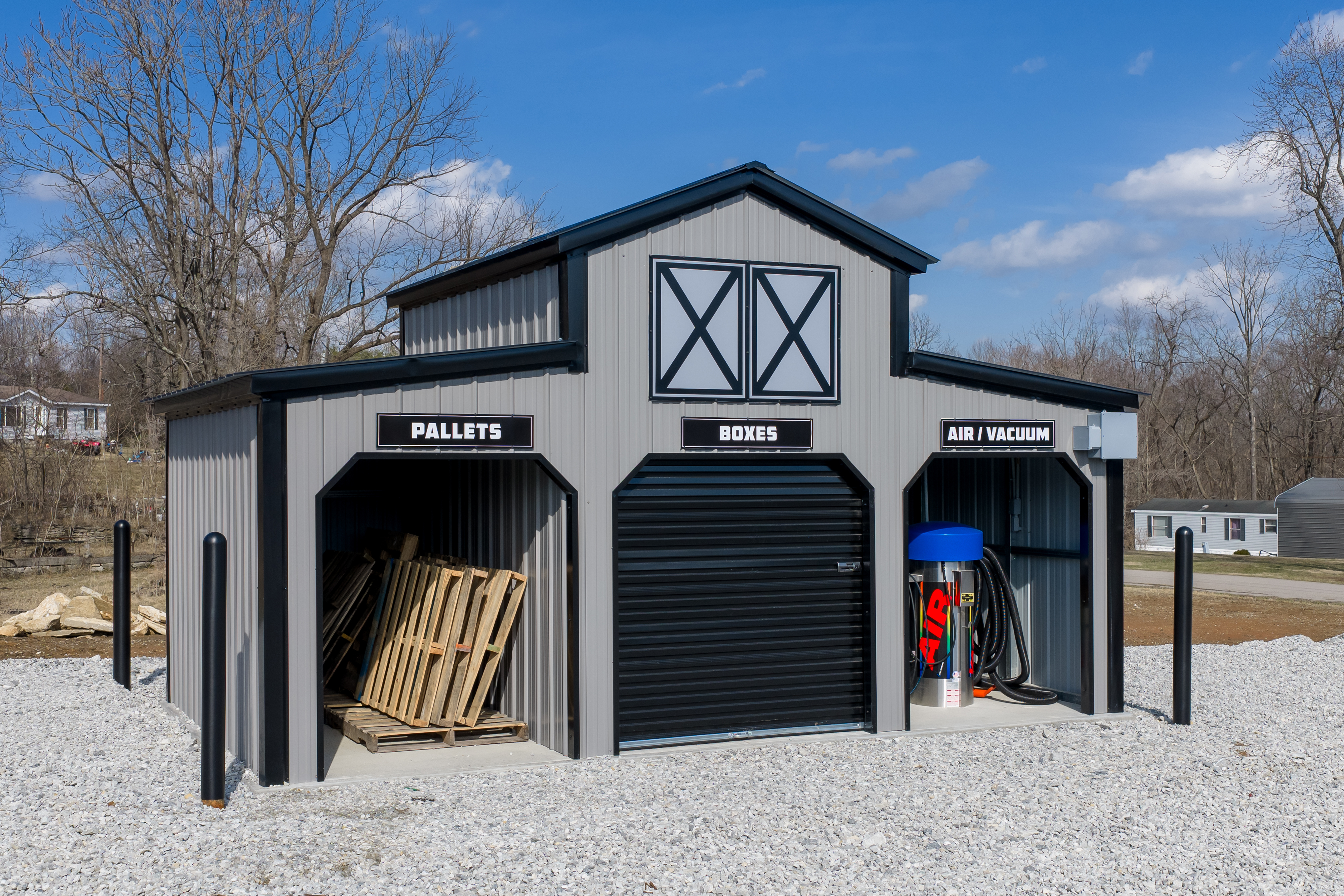 free for use inside your rented space pallets, and boxes when available.