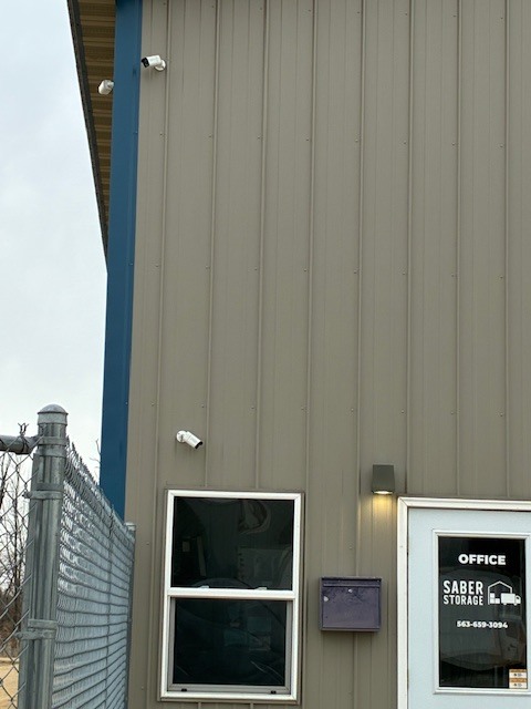 Security Cameras at Storage Units at our DeWitt, Iowa Storage Facility