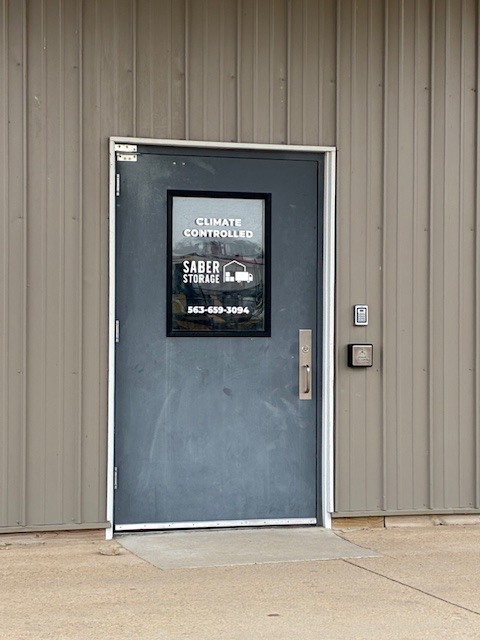 Climate Controlled Storage Security Key Pad and Door at our DeWitt, Iowa Storage Facility