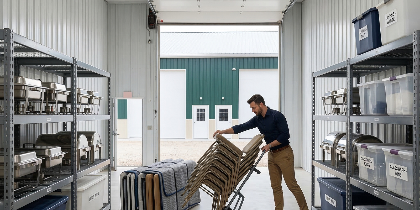 Organized climate-controlled storage at Green Acres Storage, Showell MD