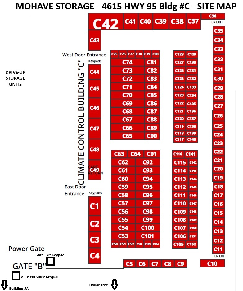 4615 S Hwy 95 C Bldg C Fort Mohave Site Map Mohave Storage