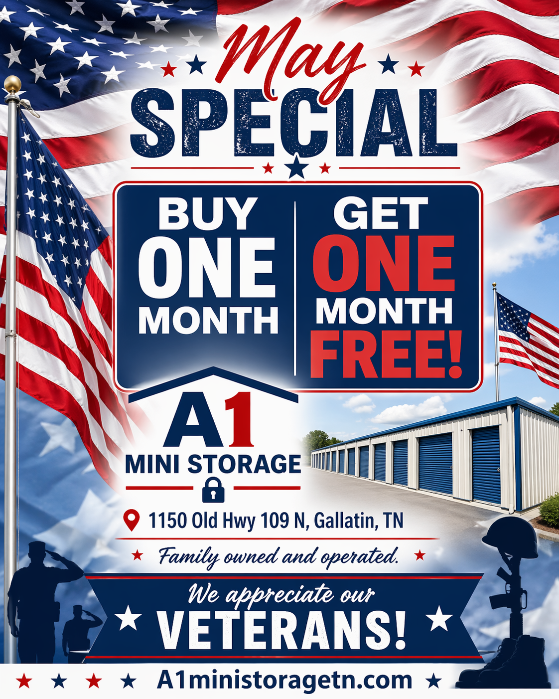 May Special new rentals-buy one month get 2nd month free