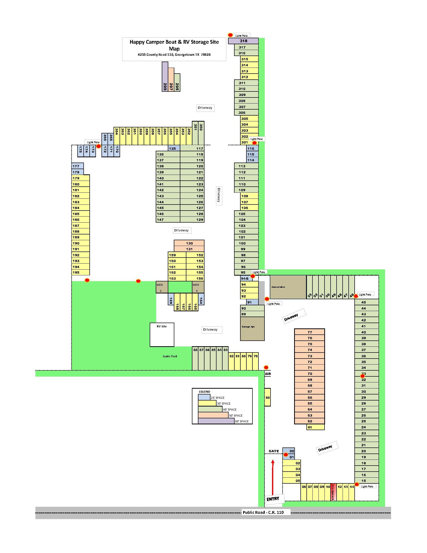 Happy Camper Site Map 5-10-2026