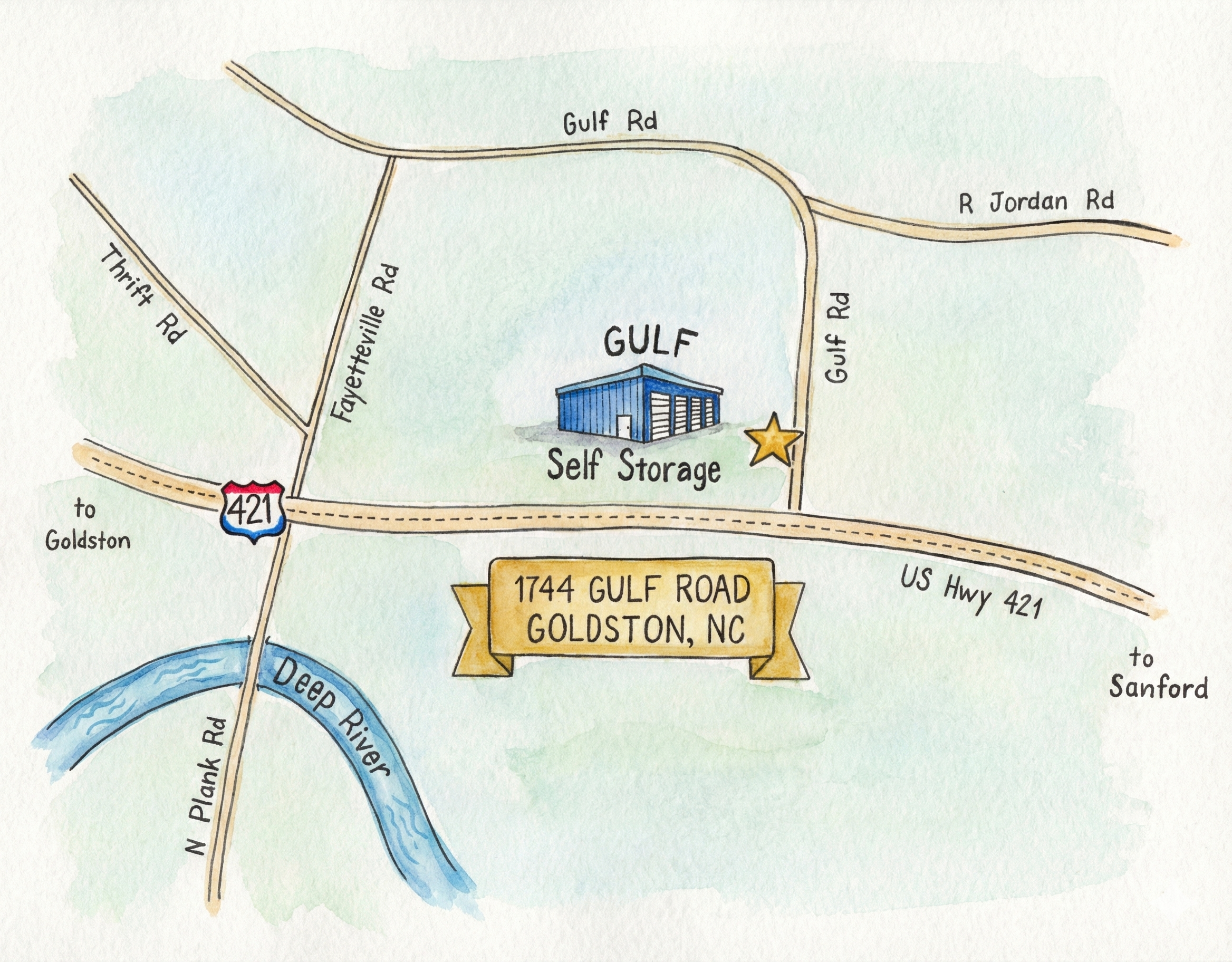 Hand drawn street map