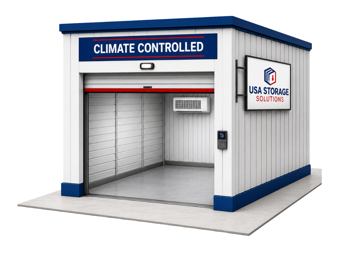 Climate Controlled storage at USA Storage Solutions.