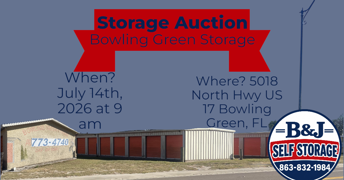 Bowling Green Storage Auction Advertisment July 14th, 2026 at 9 am Bowling Green Storage Auction Advertisment July 14th, 2026 at 9 am