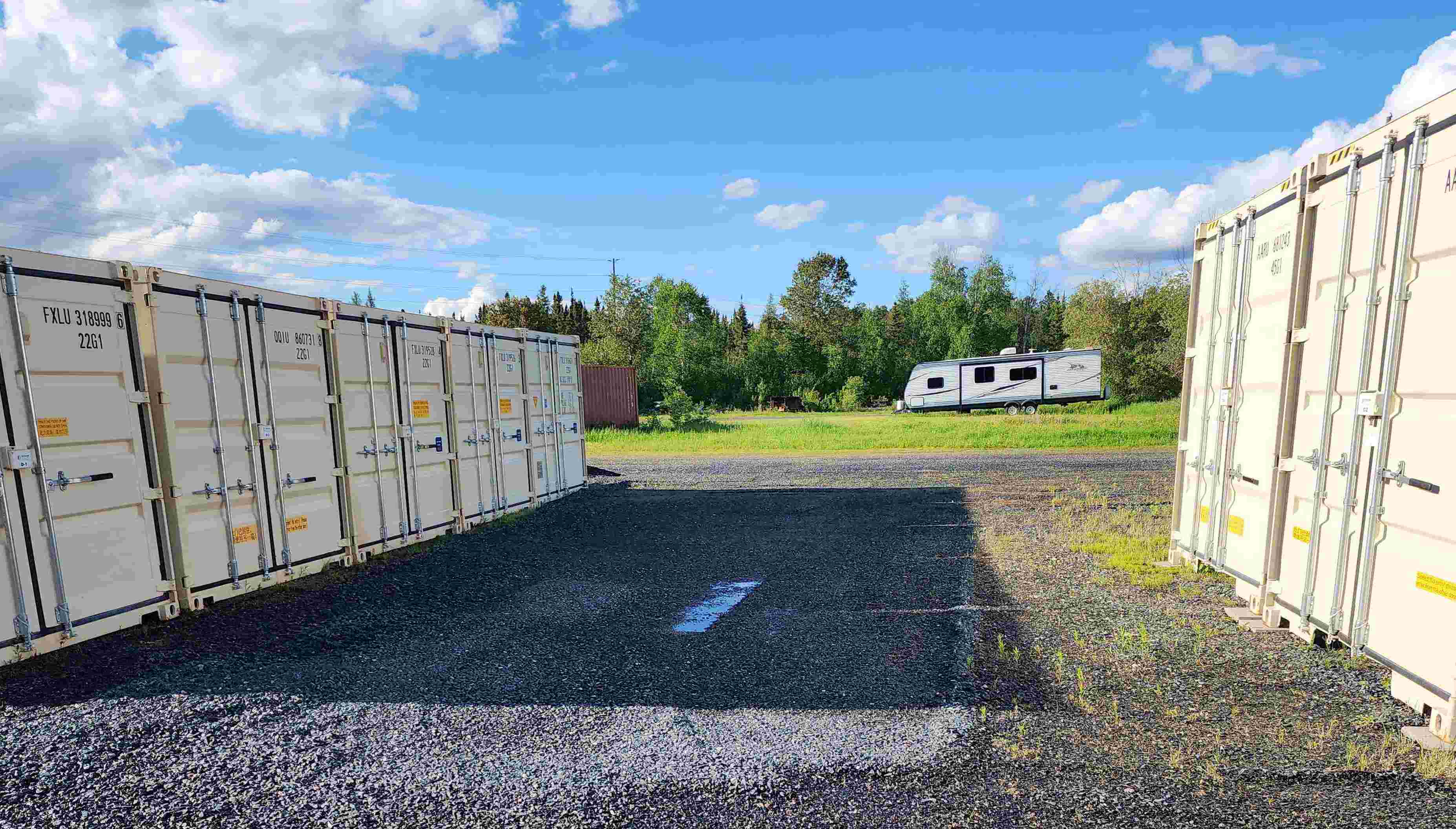 Drive-up self storage units and RV storage at DAM Reliable Storage in Kenora, Ontario