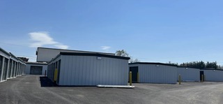 Wide driveway between drive-up storage units at Hardin County Storage Units in Elizabethtown, KY