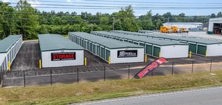 Aerial view of Hardin County Storage Units with road frontage in Elizabethtown, KY