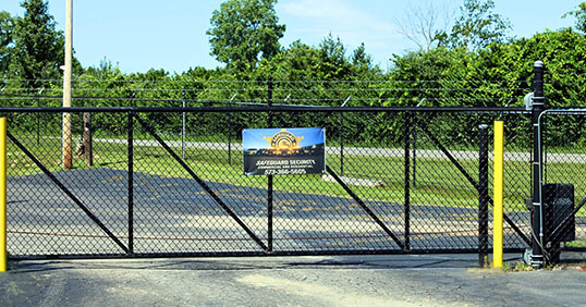 Gated entry at EZ Storage & Rentals in Farmington