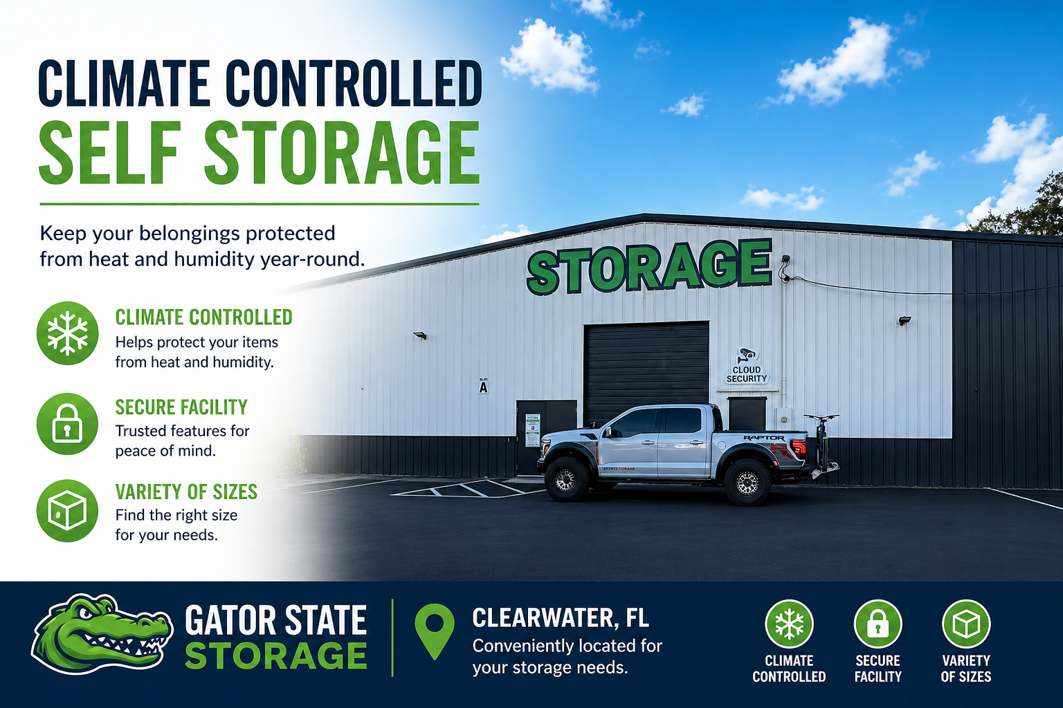 climate controlled storage in Clearwater
