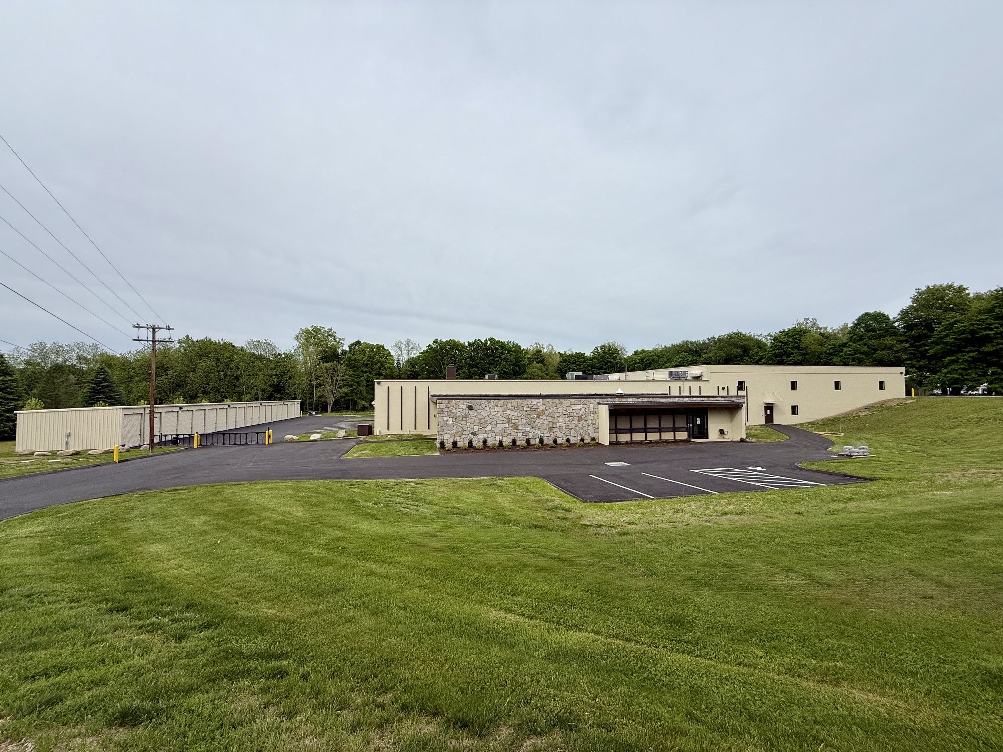 The street-facing front of Southbury Self Storage