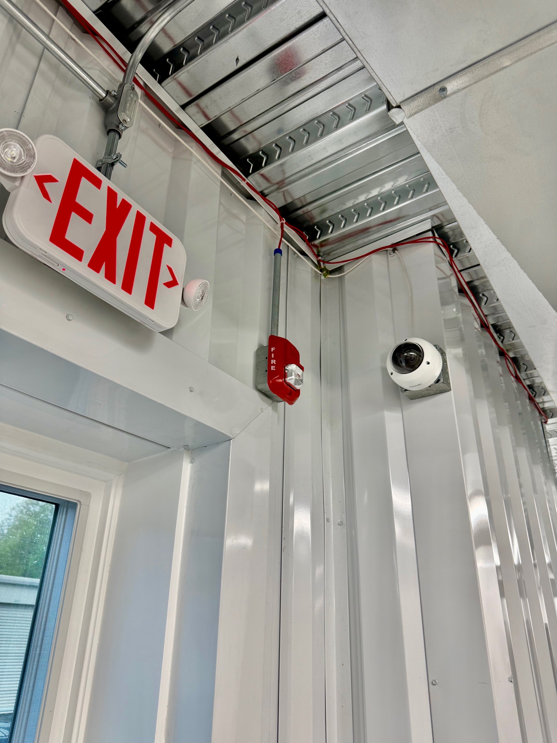 One of the 64 HD security cameras at Southbury Self Storage