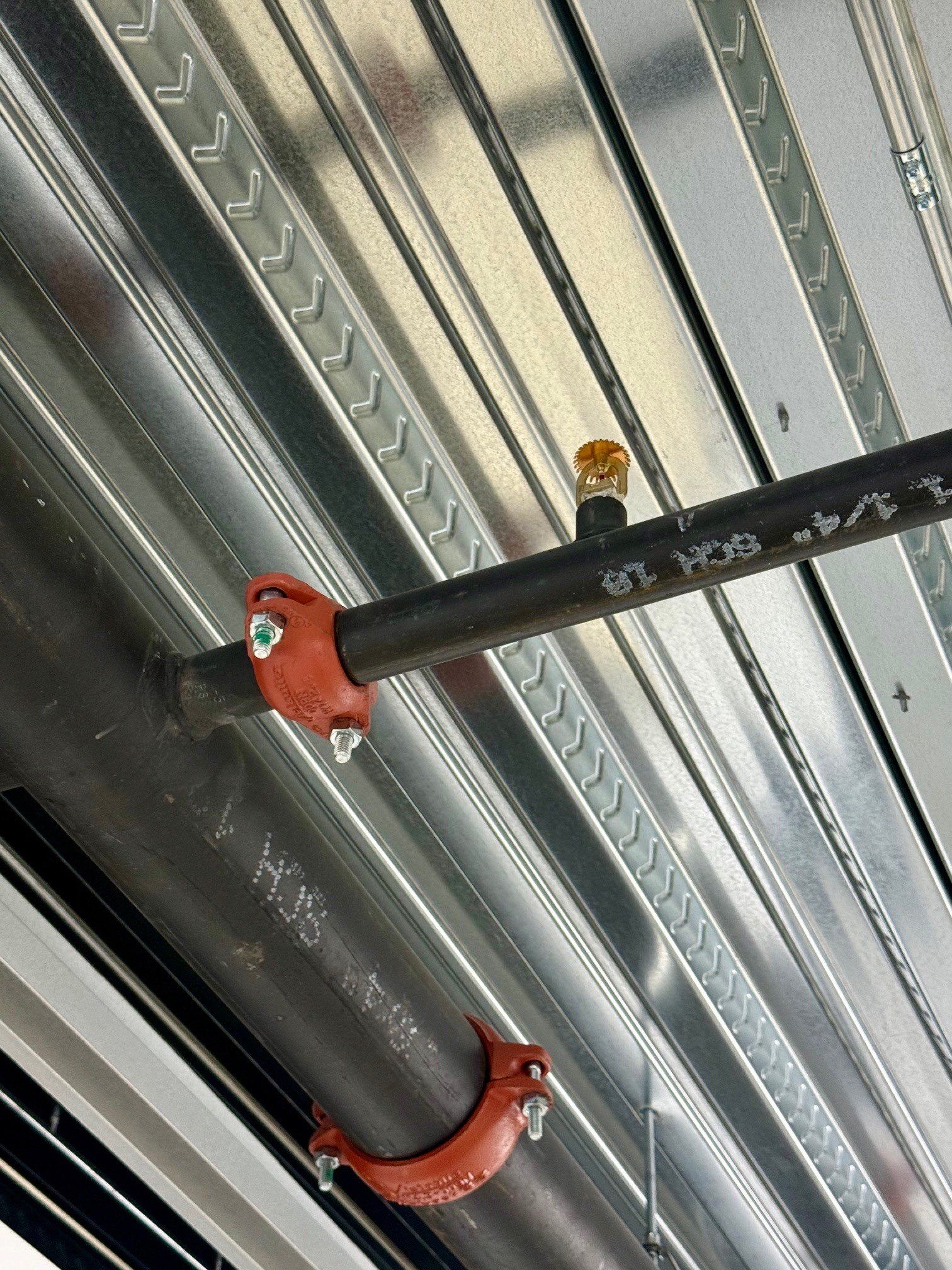 Inside a storage building at Southbury Self Storage