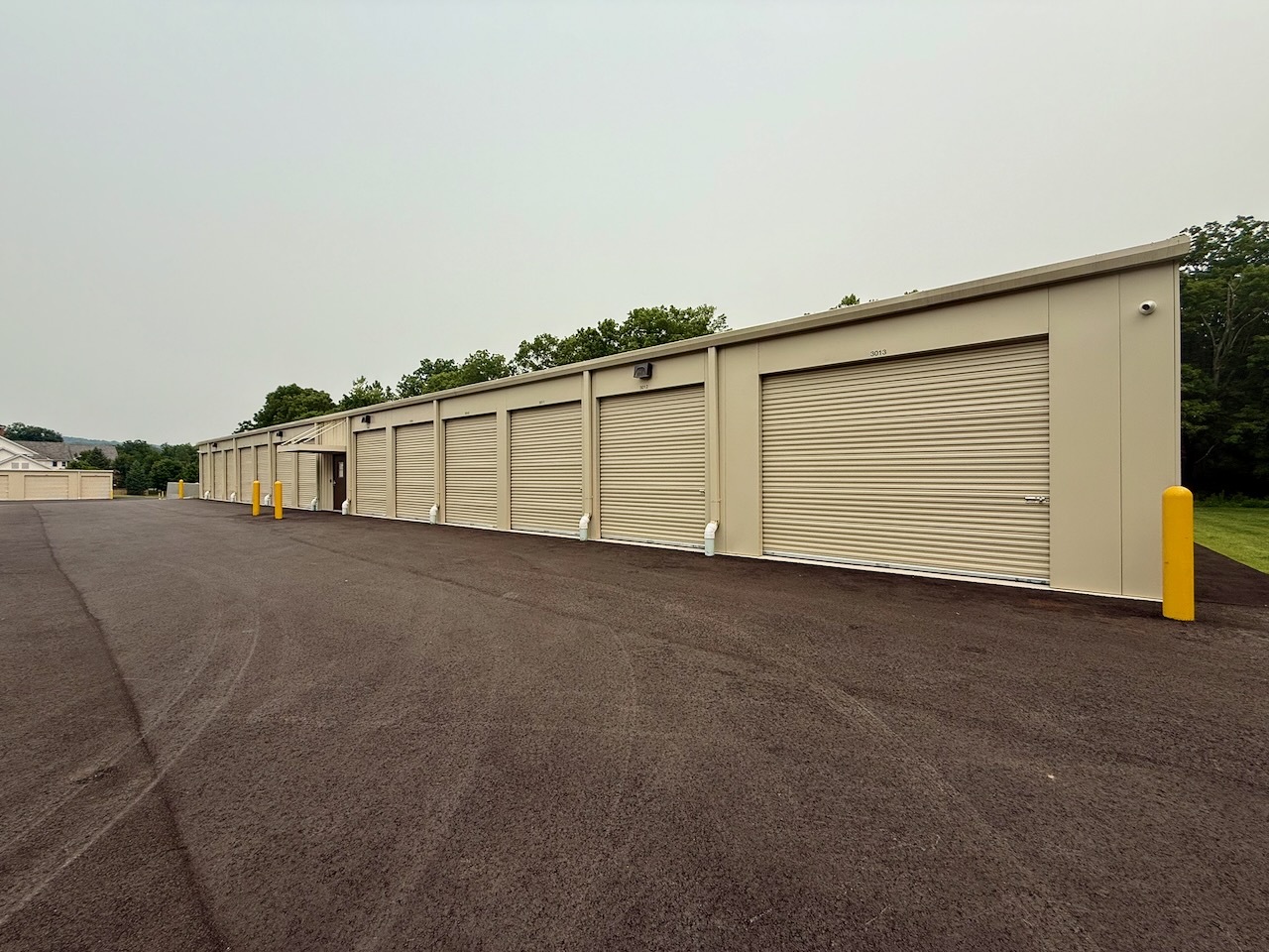 Exterior drive-up storage units at Southbury Self Storage near Roxbury CT