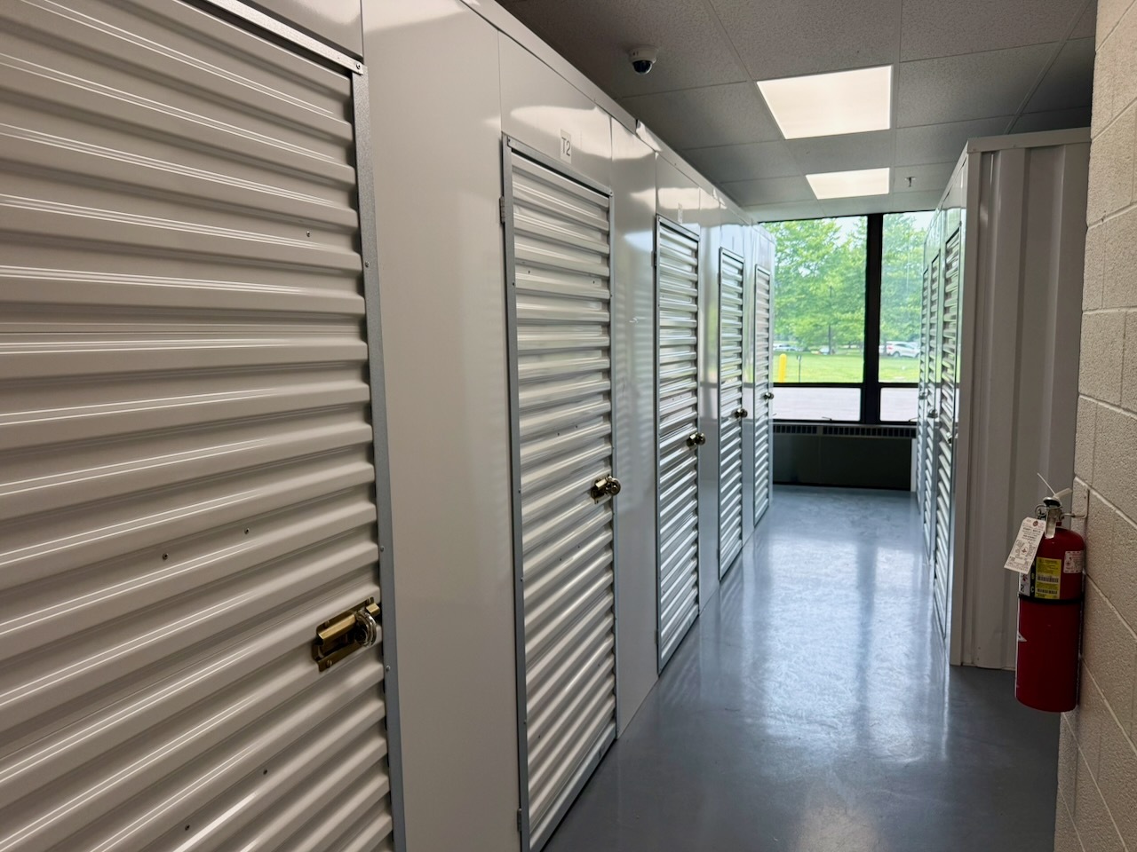 Bright indoor storage units with natural light at Southbury Self Storage near Roxbury CT