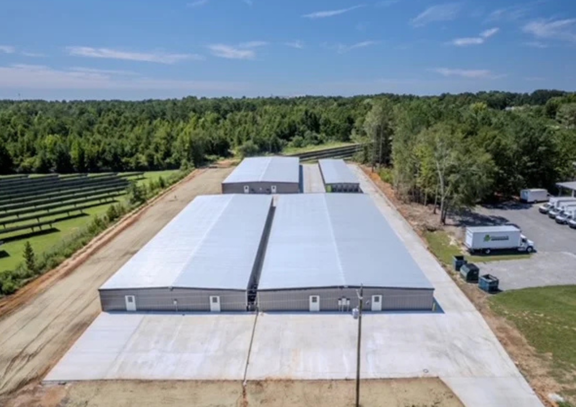 Aerial overview of the South Georgia Storage facility in Dublin, GA