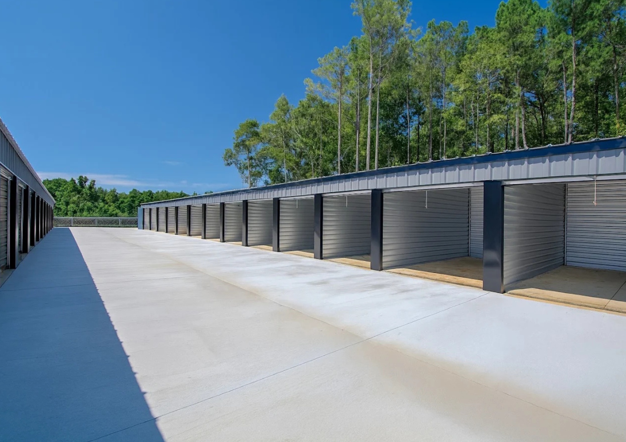 Covered drive-up storage units at South Georgia Storage in Dublin, GA