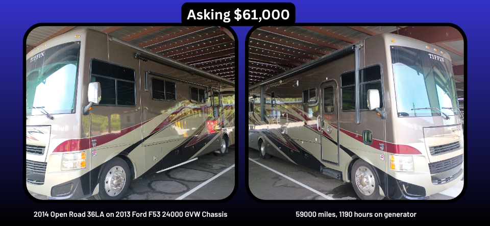 2014 Open Road 36LA on 2013 Ford F53 24000 GVW Chassis