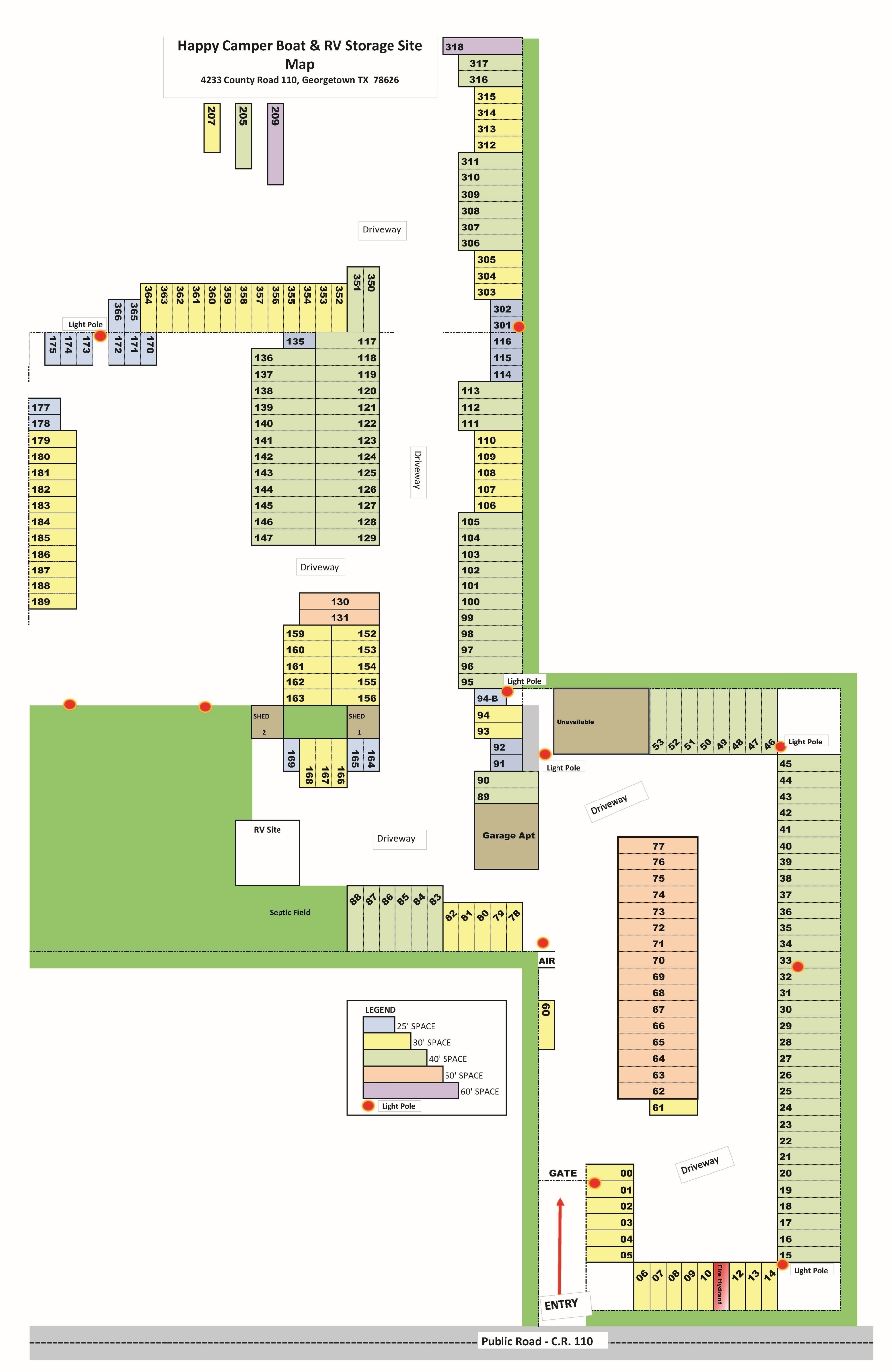 Happy Camper Parking Layout 8-3-2026
