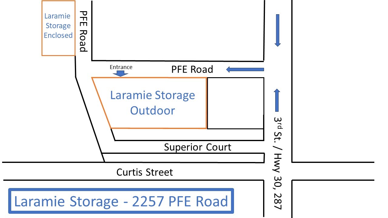 Facility map of Laramie Storage
