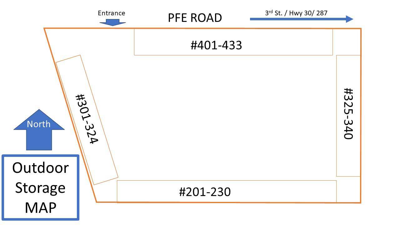 Facility map of Laramie Storage