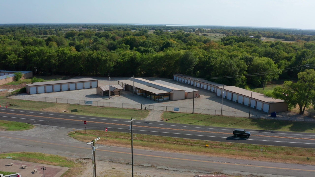 Aerial view of To the Point Storage facility on Hwy 69 in Point, Texas