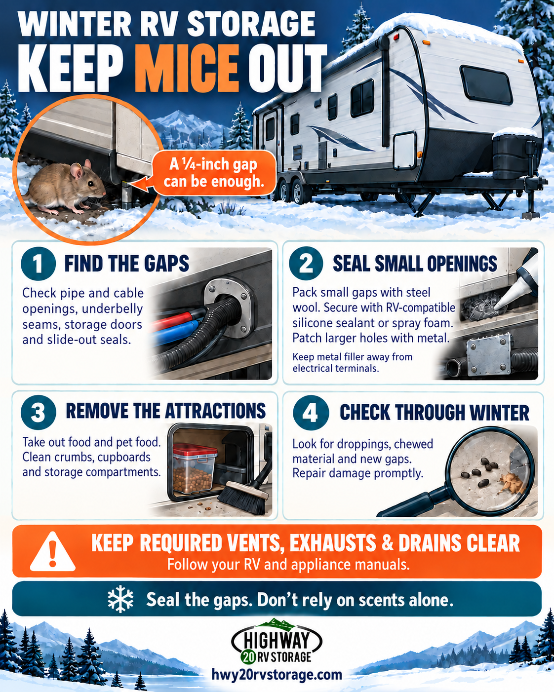 Winter RV Storage - Tips to Keep the Mice Out Winter RV Storage - Tips to Keep the Mice Out