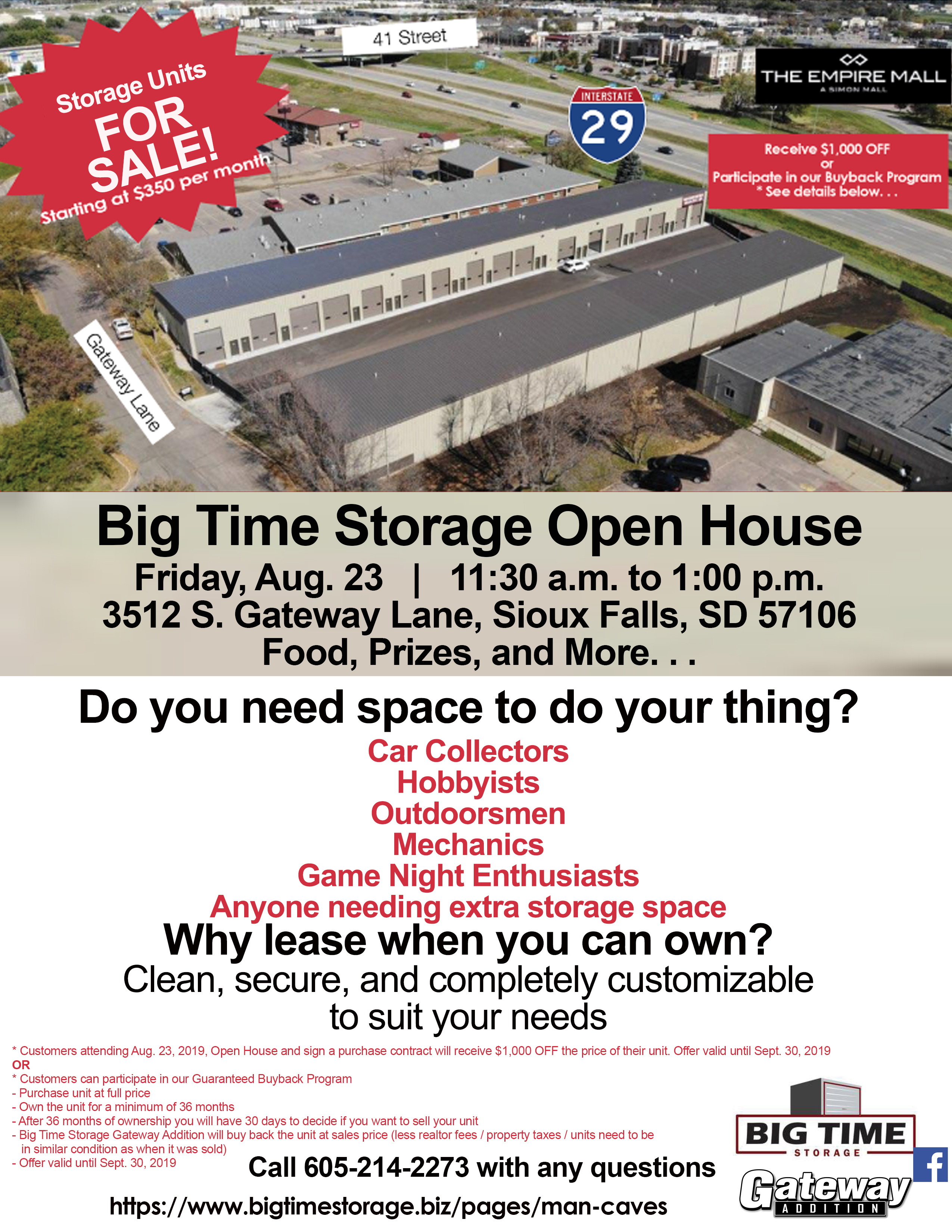 Big Time Storage Purchase Storage Units Sioux Falls SD