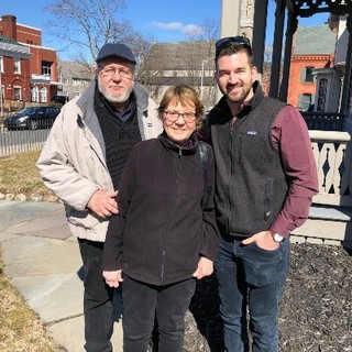 Dave and Carol, the original owners, with Rob