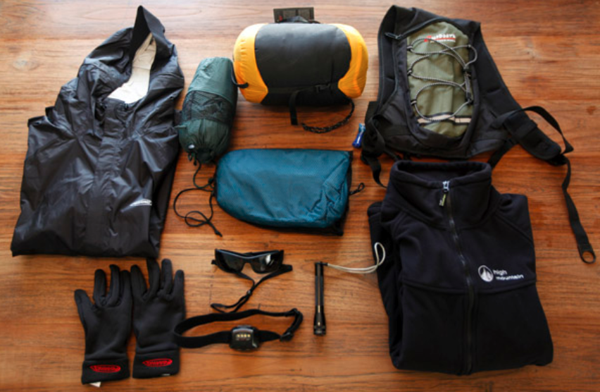 Recreational Equipment laid out for viewing