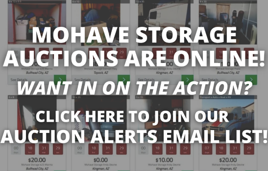 Click HERE to join Email Blast when new storage units are listed online for auction sale! Click HERE to join Email Blast when new storage units are listed online for auction sale!